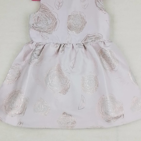 The Children's Place Midi Dress Size 4T in Pink w/ Gold Embroidered Floral Print - Picture 3 of 11